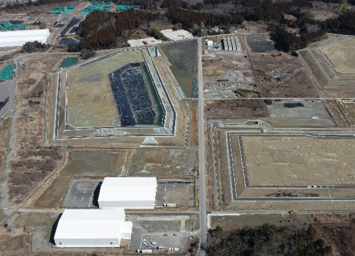 福島県内中間貯蔵事業の土壌貯蔵施設（大熊2工区）（大熊4工区）